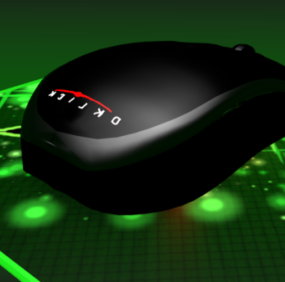 Black Laser Mouse 3d model