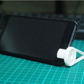 Druckbares 3D-Modell des Telefonständers mit mehreren Winkeln