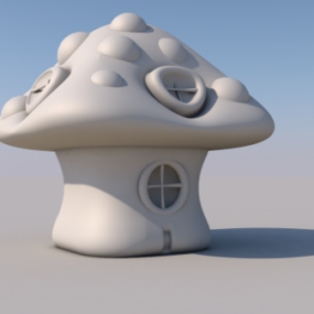 Zaprojektuj model 3D domu grzybowego