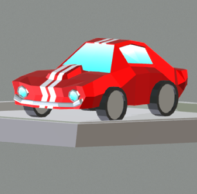 Lowpoly Modello 350d dell'auto Mustang Gt3