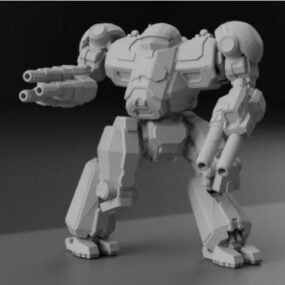 Modelo 3d de escultura de personaje de Nct-prime Battletech