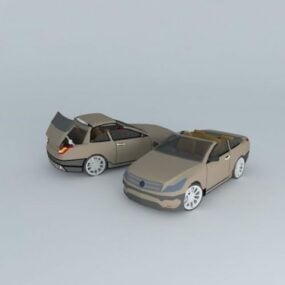 کابریولت سدان خودرو مدل سه بعدی