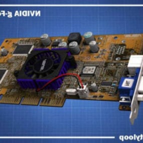Nvidia Gforce 440 VGA-Karte 3D-Modell