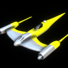 Mô hình 3d tàu vũ trụ Naboo Starfighter