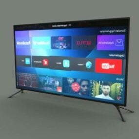 Tv-scherm met hoge resolutie 3D-model
