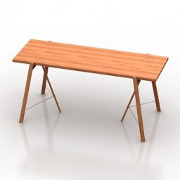 Moorman Wooden Table 3d model
