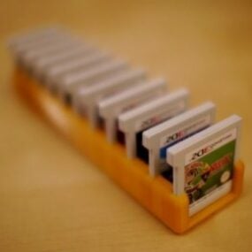 Nintendo 3ds Kotak Kartu Permainan Model 3d yang dapat dicetak