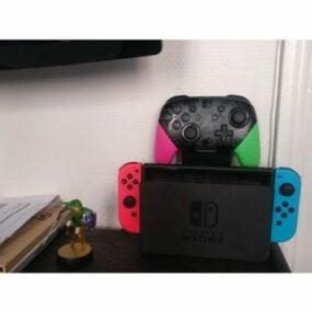 Druckbares 3D-Modell des Nintendo Switch Pro Controller-Halters