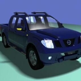 Voiture Nissan Navara bleue modèle 3D
