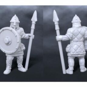 Nord Warrior Game Character Sculpt 3d-modell