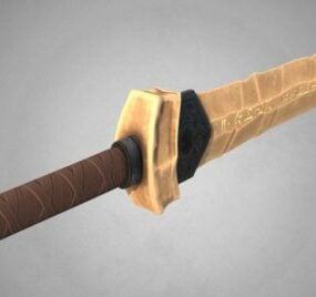 Modelo 3d de arma de espada de osso de dragão