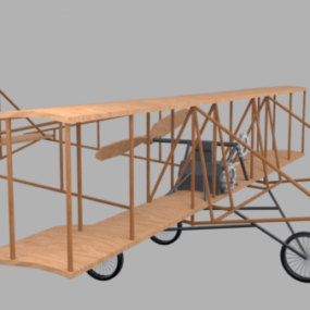 1914 Lentokoneen 3d-malli
