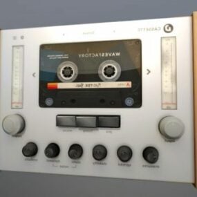 Vintage radiokasettisoitin 3d-malli