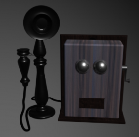 Rotary Telephone Old 3d model