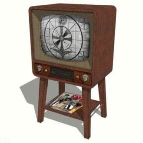 Vintage Television Set 3d model