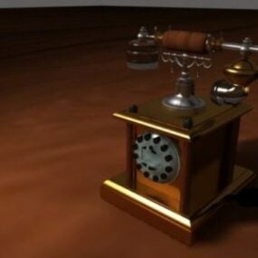 Téléphone ancien du 19ème siècle modèle 3D