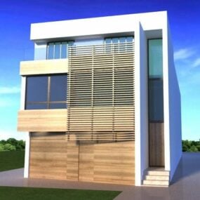Moderní fasádní domácí budova 3D model