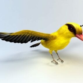 Oriolidae Model 3D zwierzęcia ptaka