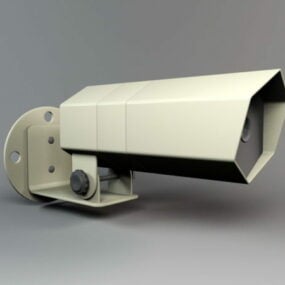 आउटडोर वॉल माउंट सीसीटीवी कैमरा 3डी मॉडल