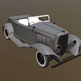 Model 3D starego zabytkowego samochodu