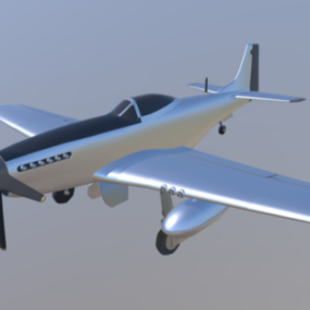 Mustang Flugzeug P51 3D-Modell
