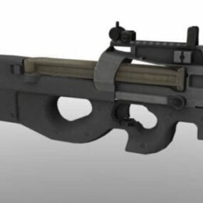 P90枪武器3d模型