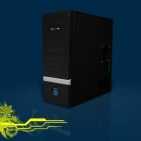 黑色PC电脑机箱3d模型