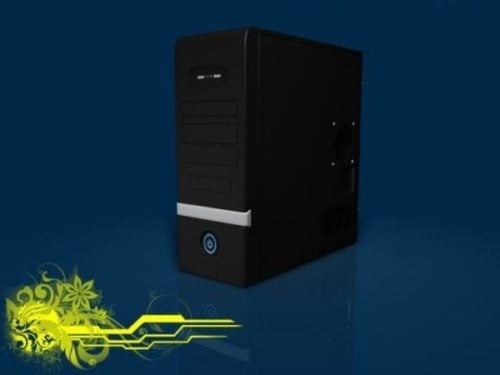 Caja de computadora de PC negra