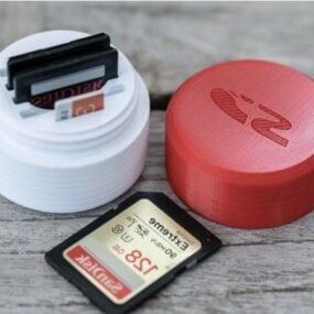 3d-модель для друку з тримачем SD-карти Pillbox