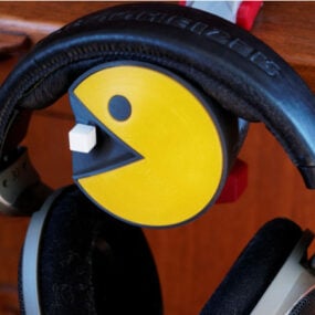 Printable Pac-man Headphone Mount 3d model