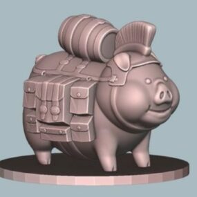 Model 3d Karakter Permainan Babi