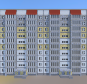 面板屋公寓3d模型