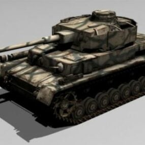 Duits Panzer Iv Tank 3D-model