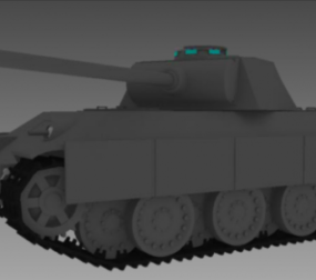Alman Panzer V Panter Tankı 3d modeli