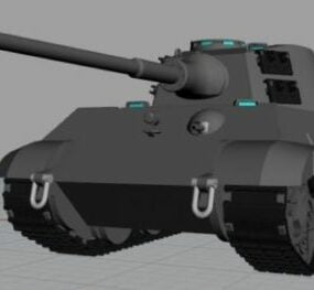 Amphibious Military Tank 3D -malli