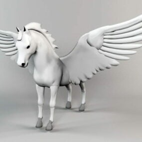 动物飞马雕像3d模型