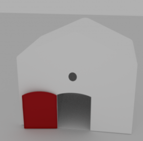Small Pet House With Door 3d model