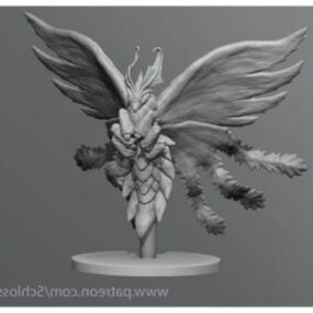 3d-модель скульптури персонажа метелика Фенікса