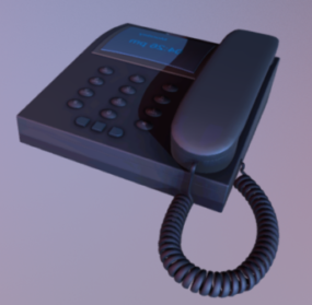Вінтажна 3d модель настільного телефону