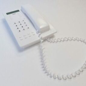 Wired Table Phone 3d model