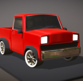 Pikap Lowpoly Model 3D samochodu do gier