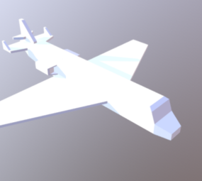 Lowpoly Modelo 3d de avião