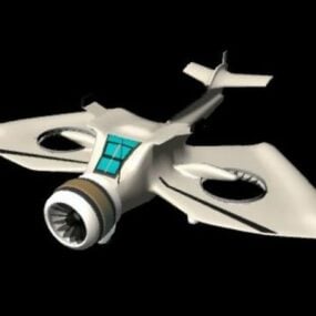 Mô hình 3d máy bay khoa học viễn tưởng