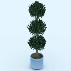 Modello 3d della pianta in vaso della natura