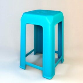 3д модель мебельного пластикового табурета-сиденья