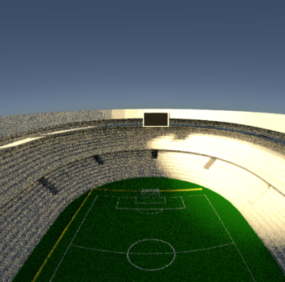 Bâtiment du stade de l'aire de jeux modèle 3D