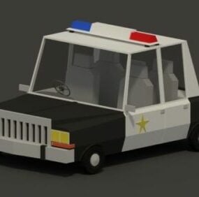 Plymouth Lowpoly Model 3D samochodu policyjnego