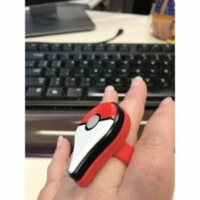 Utskrivbar Pokemon Go Plus Ring 3d-modell