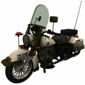 Us Police Motor Bike 3d model