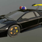 Zwarte politie Lamborghini auto